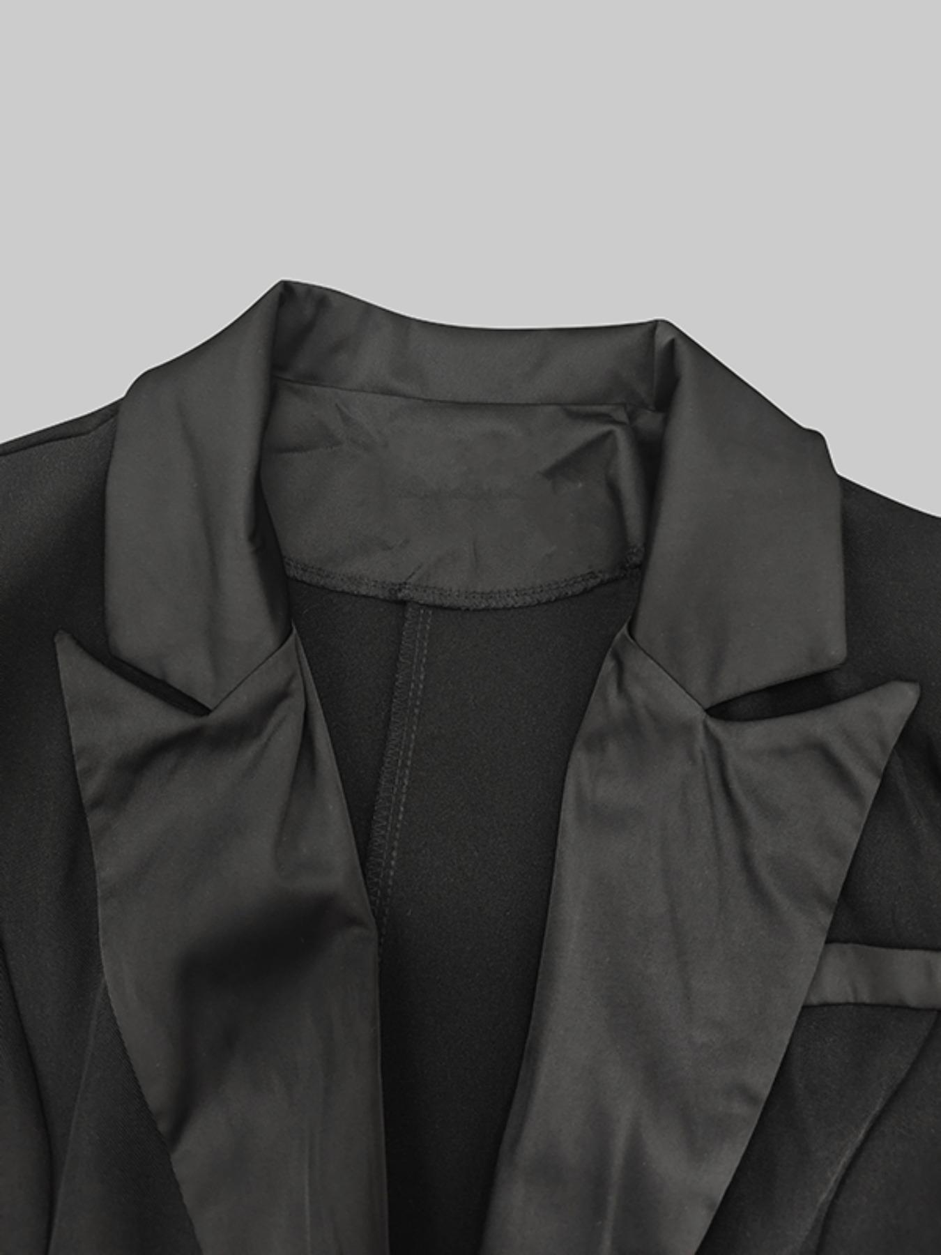 Women's Solid Color Open Front Long Coat, Elegant Fashion Long Sleeve Outerwear for Daily Outdoor Wear, Ladies Clothes for Summer, Womenswear