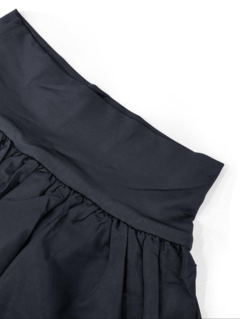 Women's Solid High Waist Bubble Skirt, Fashionable Puffy Short Skirt for Party Club Dating, Ladies Bottoms for All Seasons