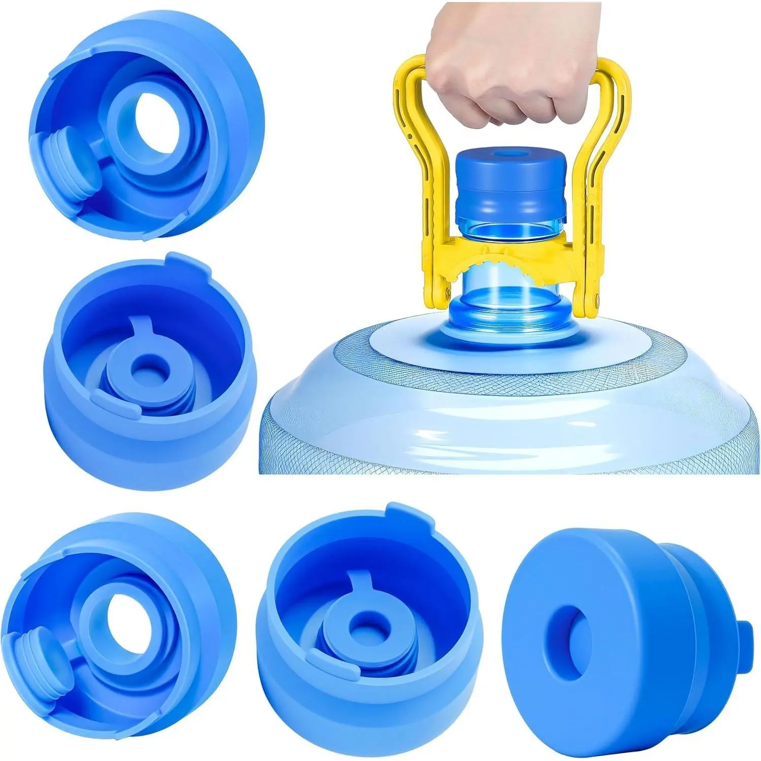 Disposable Silicone Bucket Lids - Home & Festive Party Supplies Silicone Cup Lids for Mineral Water Bucket Sealing, Daily Use Disposable Tableware, Silicone Lid, Cup Lid