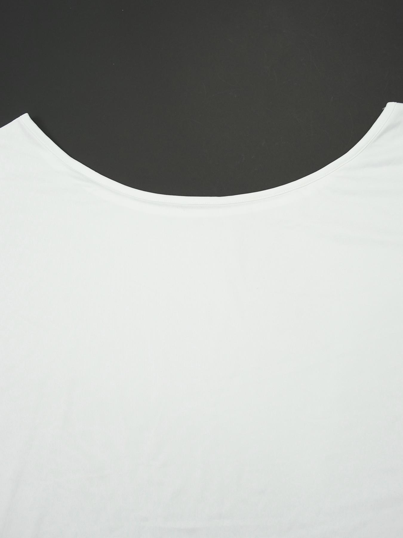 Women's Solid Color Tee, Casual Half Sleeve T-Shirt for Daily Wear, Ladies Clothes for All Seasons