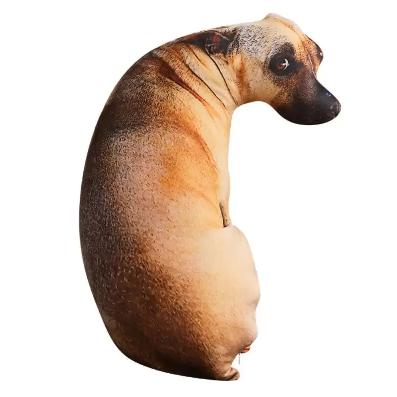 20cm-a to 50cm-b 3D Lifelike Hound Plush Throw Pillow - Soft Creative Animal Cushion, Montessori Sensory Toy for Fine Motor Skills, Screen-Free Office Learning Toy