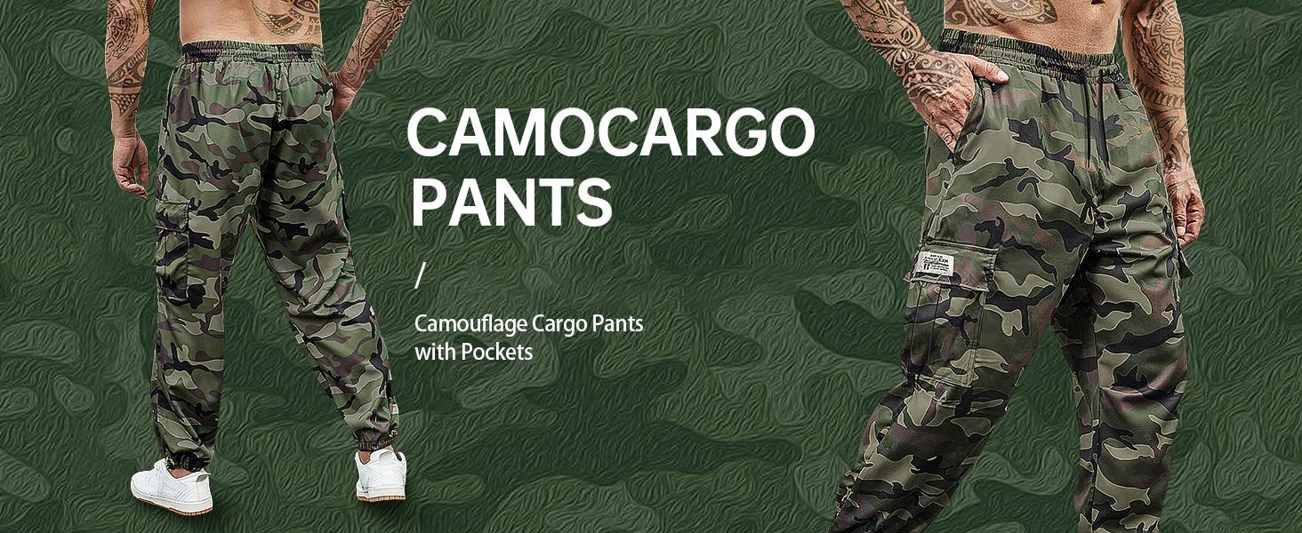 Men's Plus Size Jogger Pants, Relaxed Fit Casual Cargo Sweatpants with Elastic Drawstring Waist & Zipper Large Side Pockets, Lightweight Breathable All-Season Tapered Joggers for Daily Wear, Workout, Jogging, Hanging Out, Big Size Man Clothing