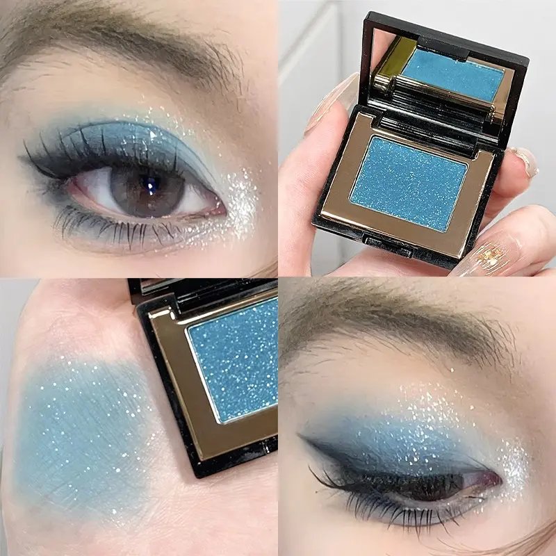 Phantom Bear Single Color Eyeshadow, Matte Glitter Multi-Color Options, Soft Powder, Long-Lasting, Waterproof, Portable Makeup