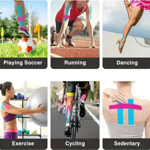 40 Pcs Sports Knee Support Bands, Muscle and Knee Support, Body Relaxation Band, Elastic Kinesiology Tape, Breathable Sport Tape