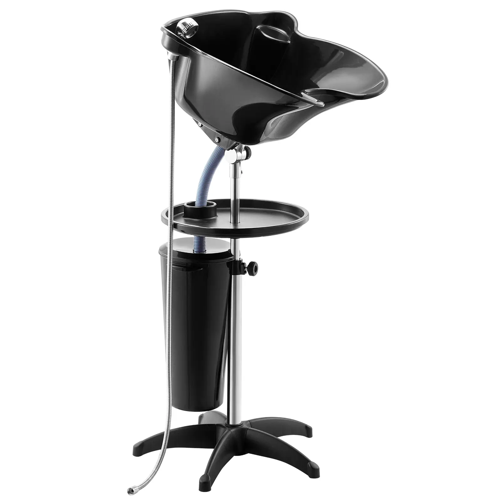 Portable Hair Washing Shampoo Bowl - 9L Deep Sink, Adjustable Height & Angle, Includes Drain Hose, Durable Drainage Pipe, Versatile Home Improvement Building Supplies Trolley Accessory