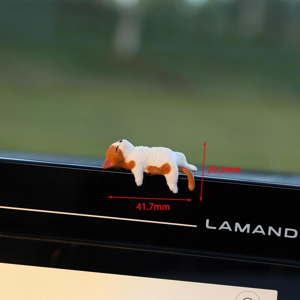 MUNBYN 2026 Mini Cat Desk Figurines Set of 5 Resin Multi-Pose Cute Cartoon-Style Kitty Desk Companions for Home Offices & Cubicles