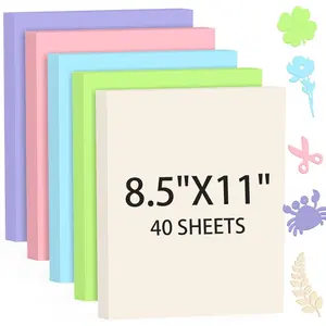 40 Sheets 8.5 x 11 Thick Colored Cardstock Printer Paper for Inkjet Printing Office School Home DIY Crafts Decors Christmas Card Making