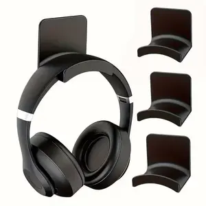 3pcs Home Installation Earphone Stand, Headset Stand, Sticky Game Earphone Hook, Desktop Holder, Wall Mount, No Drilling, Scarf Tie Rack, Practical Hooks