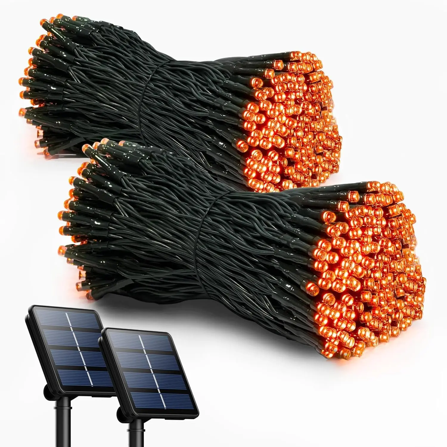 2 Pack Solar Christmas Lights Outdoor, 72FT 200 LED Solar String Lights with 8 Lighting Modes, IP65  Solar Lights Outdoor for Xmas Garden Party Tree Decor