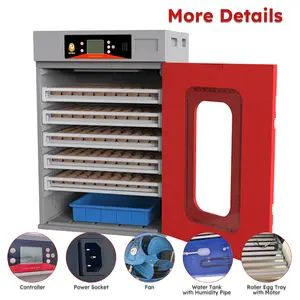 400-Egg Commercial Cabinet Incubator with 5 Hatching Baskets– Digital Poultry Hatcher with Automatic Temperature & Humidity Control – Large Capacity Egg Turning System for Chicken, Duck, Goose & Quail Eggs