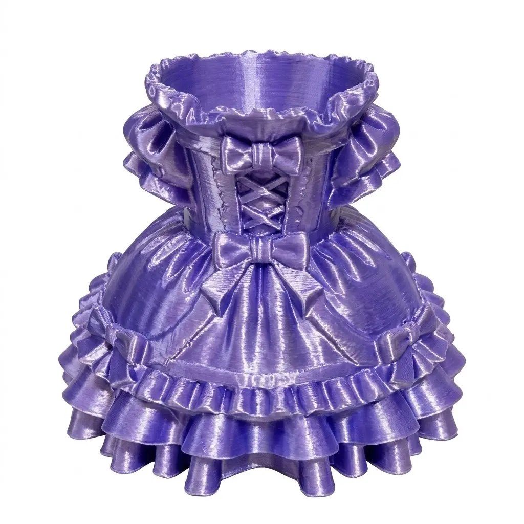 3D Printed Lolita Princess Dress Desktop Organizer Box, Pen Organizer, Elegant Storage Solution for Desk Accessories, Perfect for Organizing Small Items