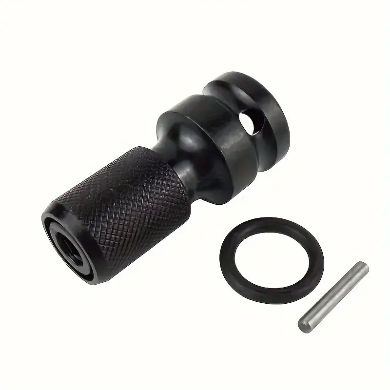1/2" to 1/4" Hex Adapter Kit, 3-Piece Quick Release Electric Wrench Adapter Set, Includes O-Ring and Pin, Ideal for Metal Structure Projects