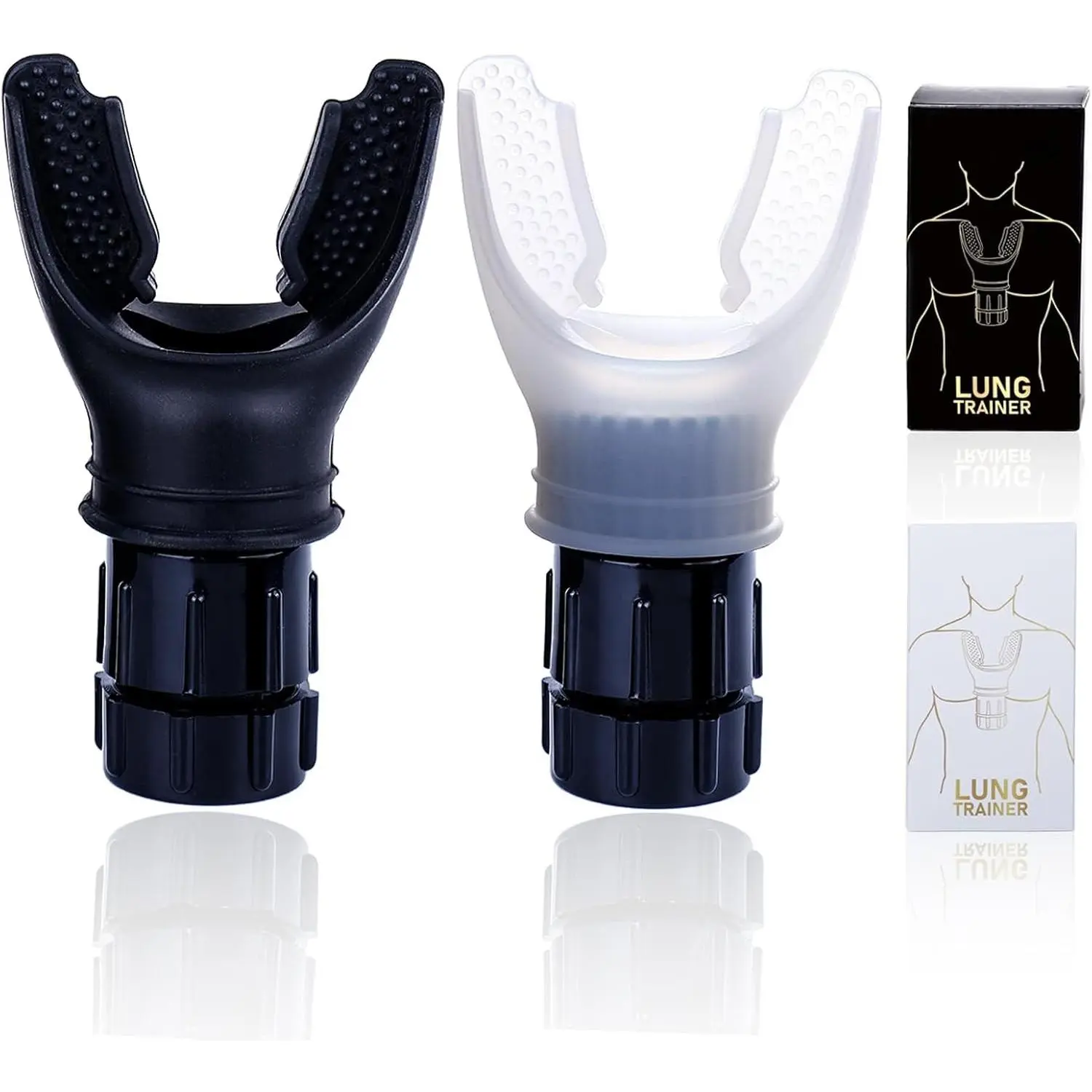 Portable Breathing Trainer with Adjustable Resistance, Exercise Device to Improve Breathing Capacity and Enhance Muscle Training Strength