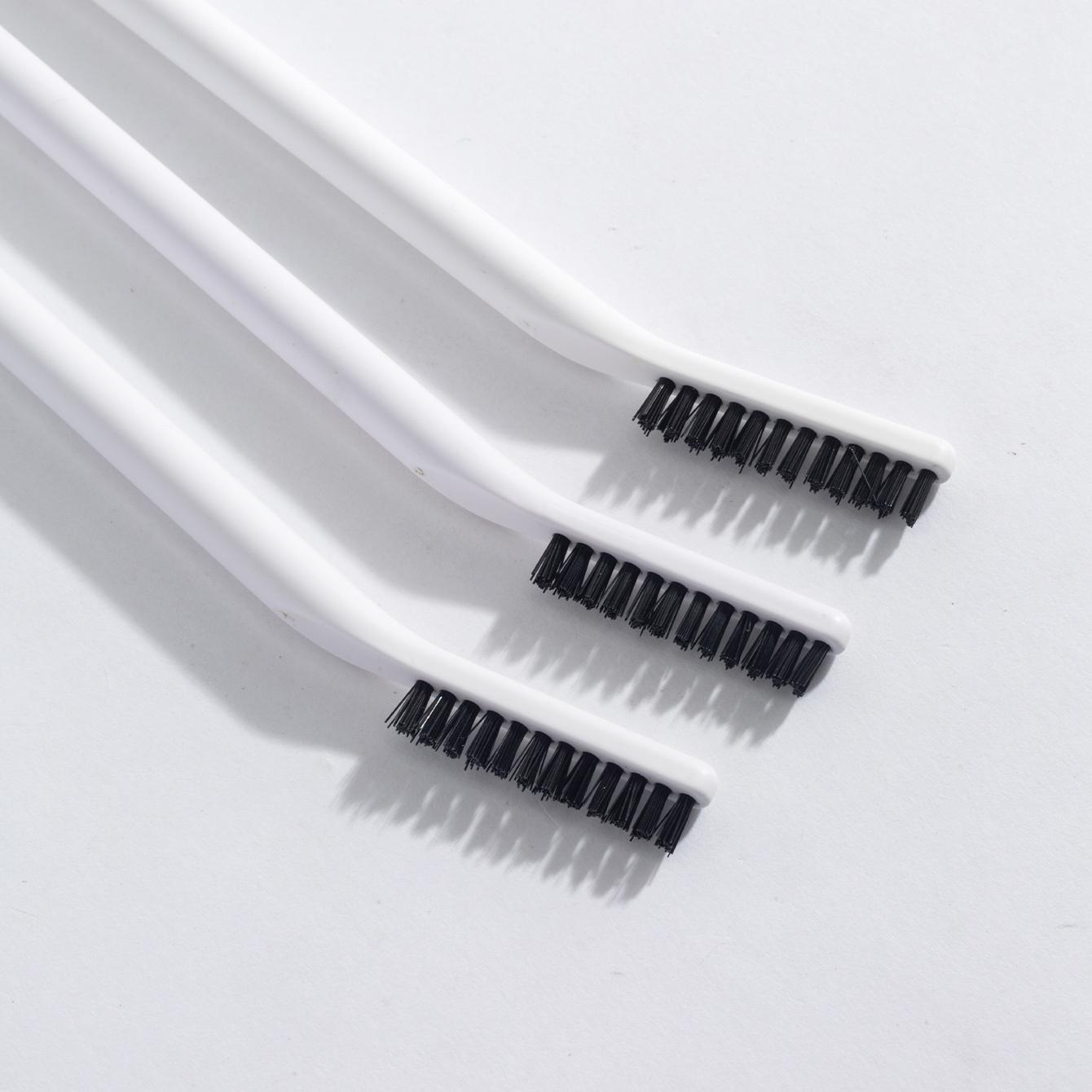Thin But Stiff Multi-function Dual-ended Eyebrow & Eyelash Brush, 3 Counts Professional Makeup Tools for Women & Girls, Valentine's Day Gift