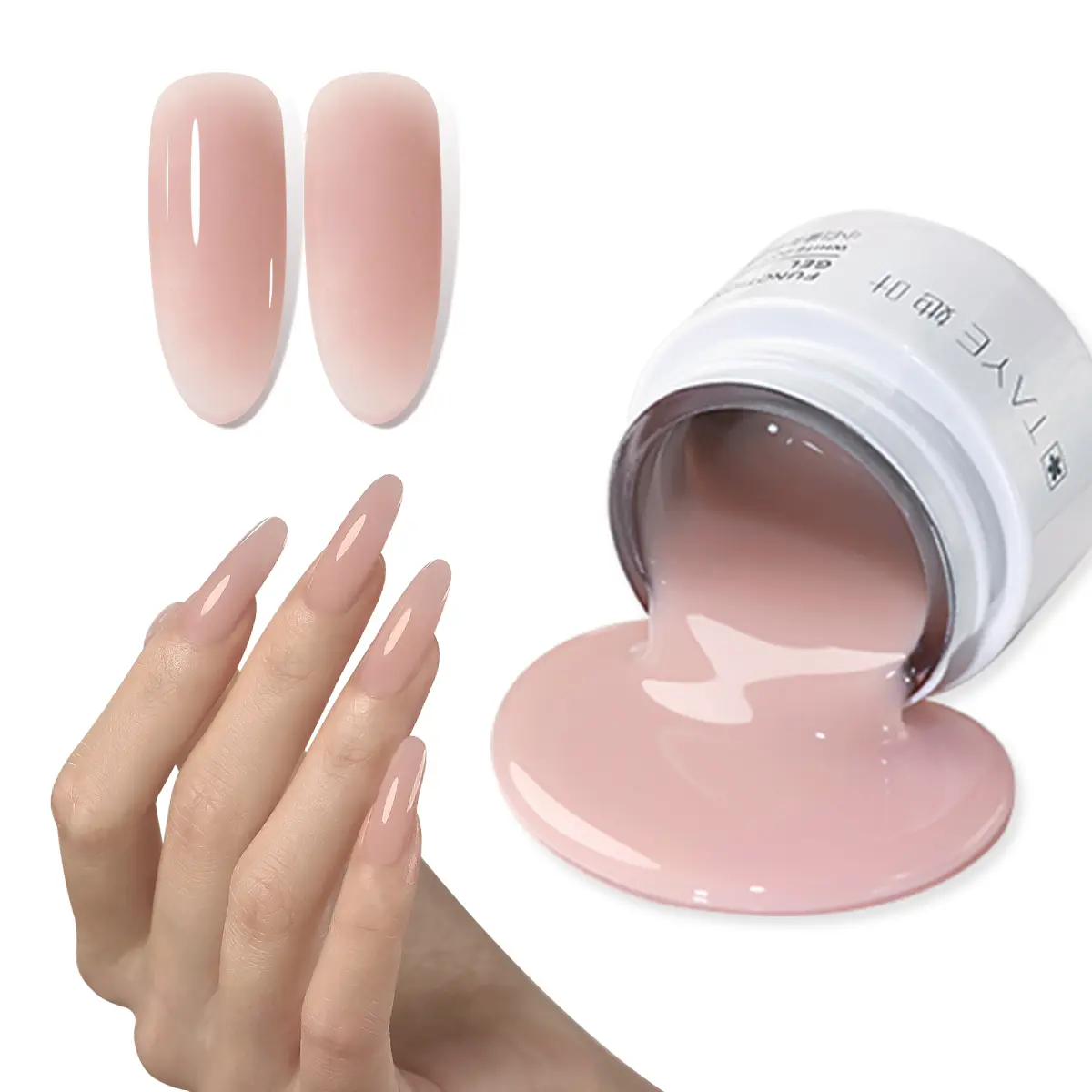 TAYE Acrylic Gel Nail Extender, 30g/1fl.oz, a Flexible Acrylic Resin Suitable for Covering Natural Nails; HEMA-free; for Building, Strengthen, Repairing, and Extending Nails; Quick-Drying, Self-Leveling UV-Curing Gel
