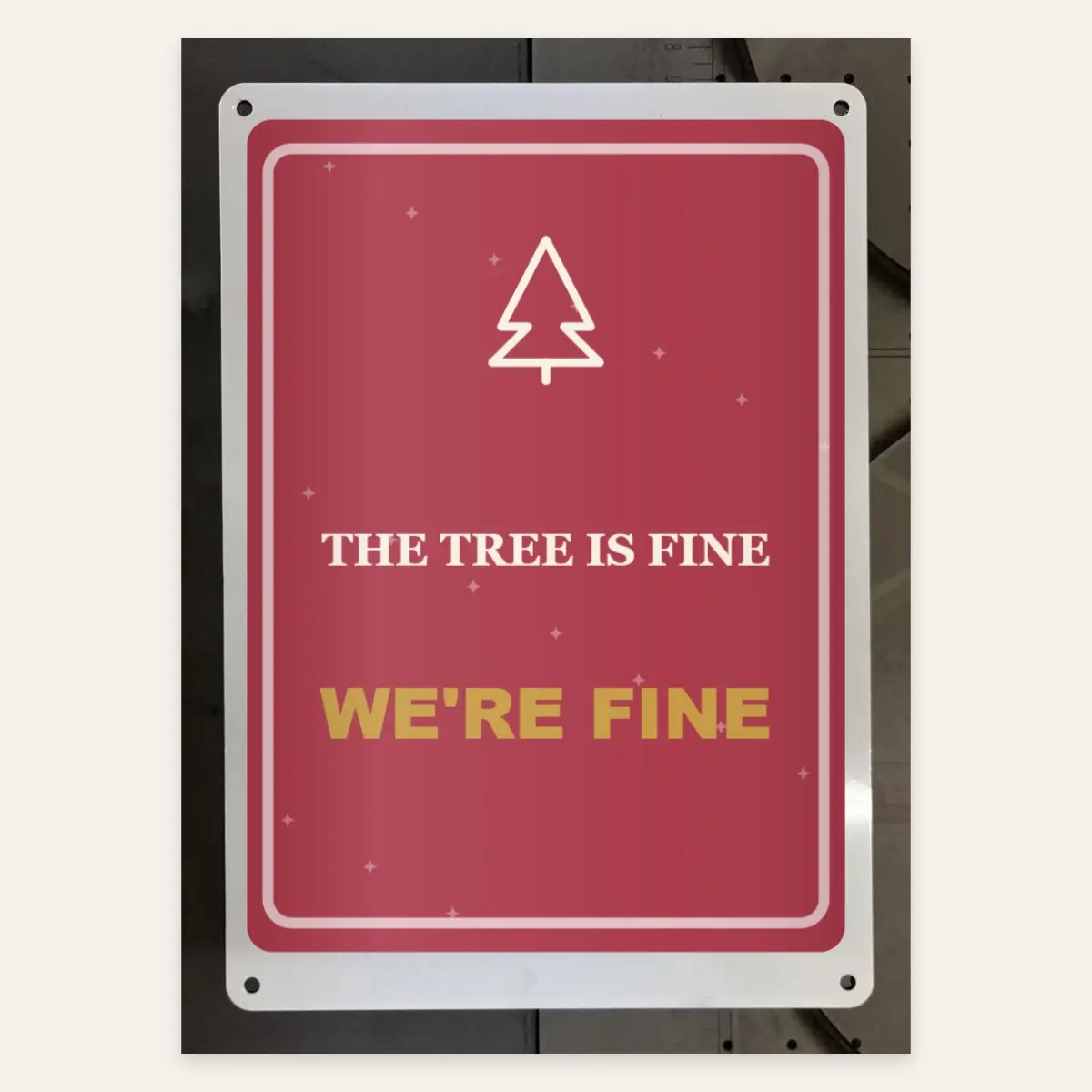 Dark Humor Holiday Aluminum Sign, 20x30 cm