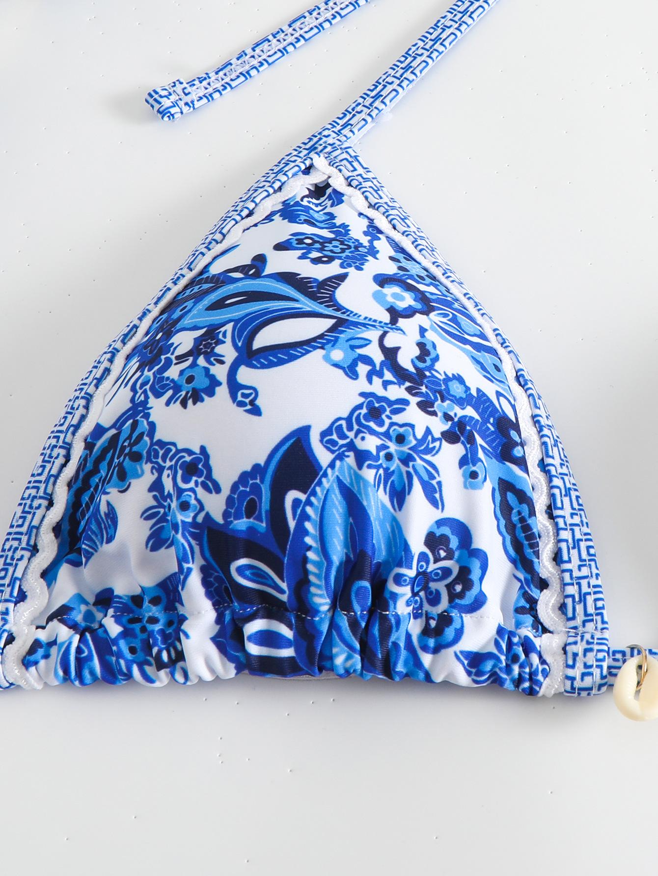 Printed triangle cup sexy bikini 2026 two-piece swimsuit bikini