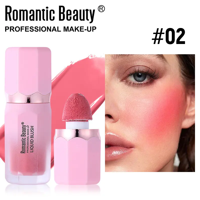 Liquid blush in pink tones, multi-use shimmer blush stick, brightening matte blush, long-lasting natural makeup