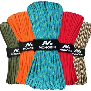 100FT 4mm 7 Strand Paracord Parachute Cord for Making Projects Lanyard Survival Bracelets Clothesline Hiking