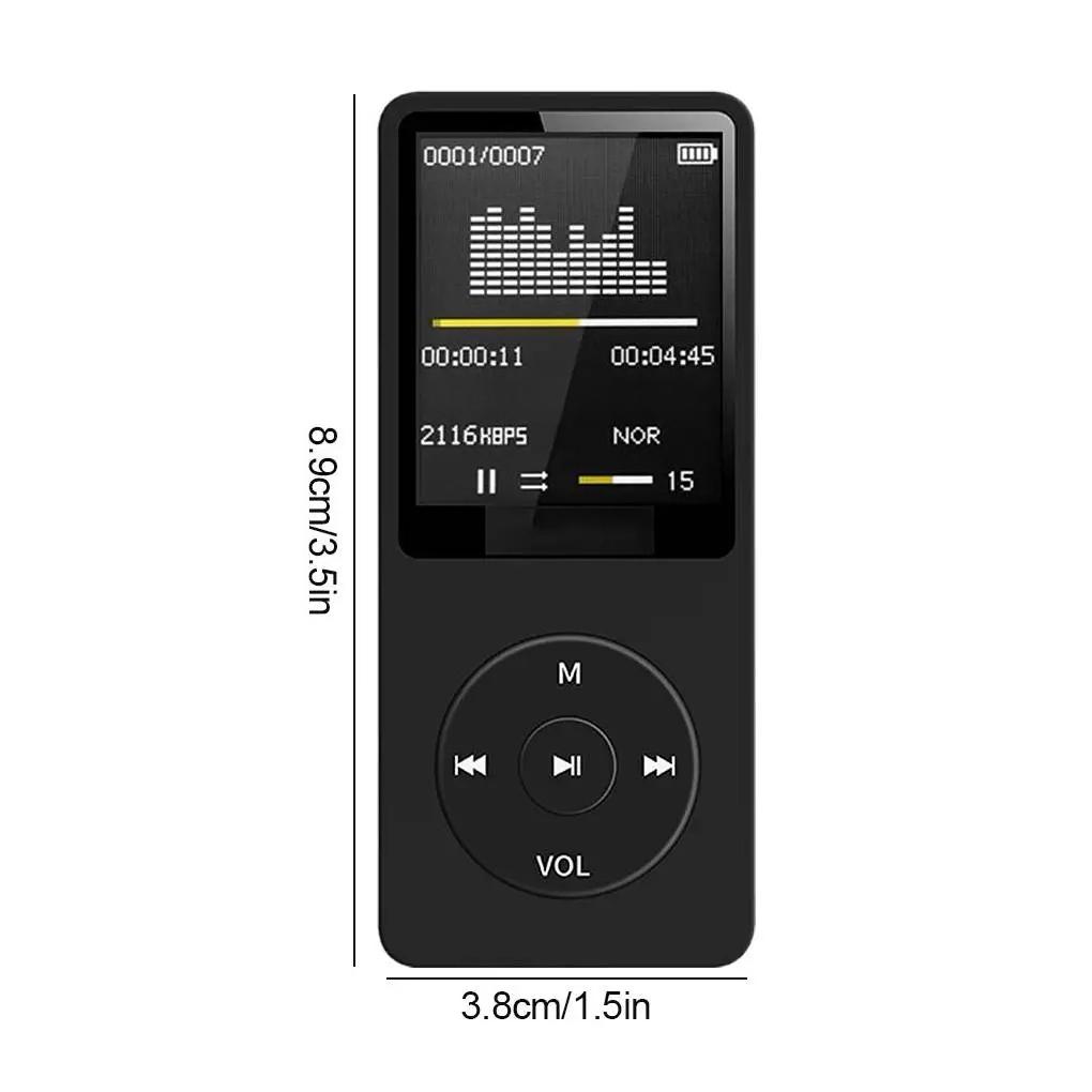 2026 Bluetooth-compatible Mp3 Music Player Lossless Portable Fm Radio External Ultra-thin Student Sports Walkman Mp3 Player Recorder
