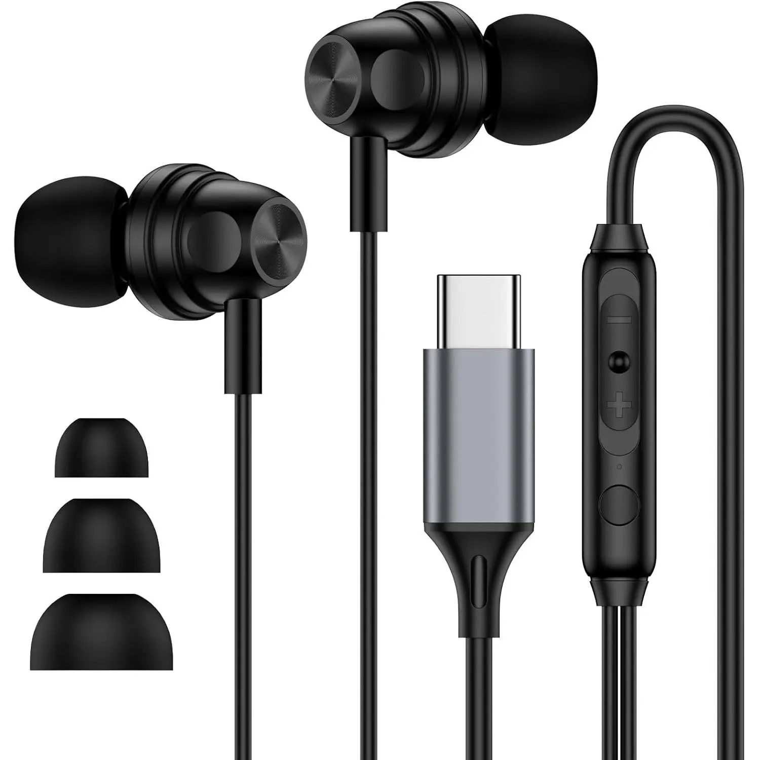 USB C  Headphones Wired Earbuds for  Galaxy A16 A36 5G A56 A15 A14 A17 A54 A35 S26 Ultra S25 FE S24 S23 S22 S21 Wired Ear Buds Type C Earphone with Microphone Volume Control Bass Stereo