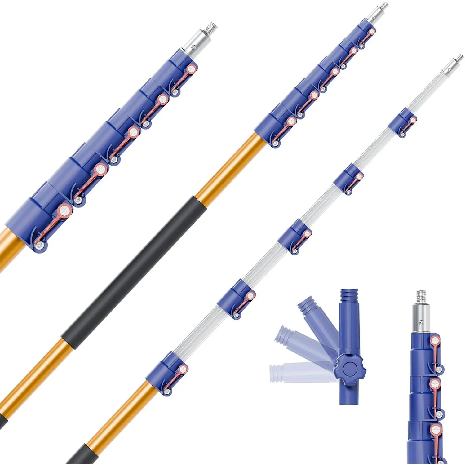 Telescopic Pole, 6-21 FT Multi-Purpose Extension Pole, Sturdy  Extendable Pole for Painting, Dusting and Cleaning