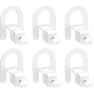 Lutown-Teen 6PCS White Non Slip Mattress Gaskets, Mattress Holder for Bed Frame, Keep in Place Gripper, Anti-Slip Slide Stopper