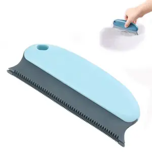 Multi-Surface Efficient Pet Hair Remover Brush, Reusable Dog Cat Fur Lint Cleaner Brush, Portable Detailer Tool for Cars Furniture Carpet Clothes