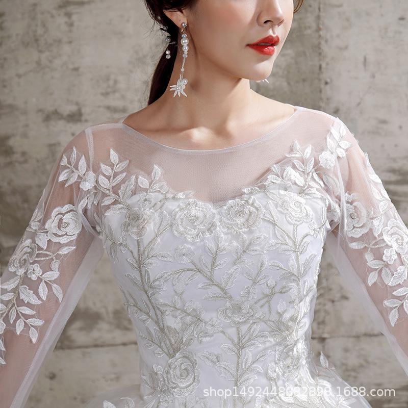Bride sleeves, wedding dresses for weddings, slim fit, plus size, minimalist, Huqiu