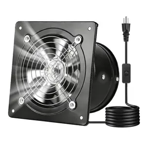 VEVOR 10 Inch Exhaust Fan, 988 CFM High Velocity Wall Mount Vent Fan with On/Off Control, Low Consumption, Portable Ventilation Extractor for Attic, Garage, Basement, Workshop, Kitchen, Chicken Coop, Black