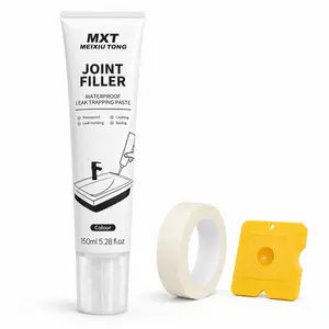 Waterproof Gap Filler Kit, 150ML Tile Seam Repair Sealant, Bathroom Kitchen Sink Tile Edge Repair, Includes Masking Paper & Scraper