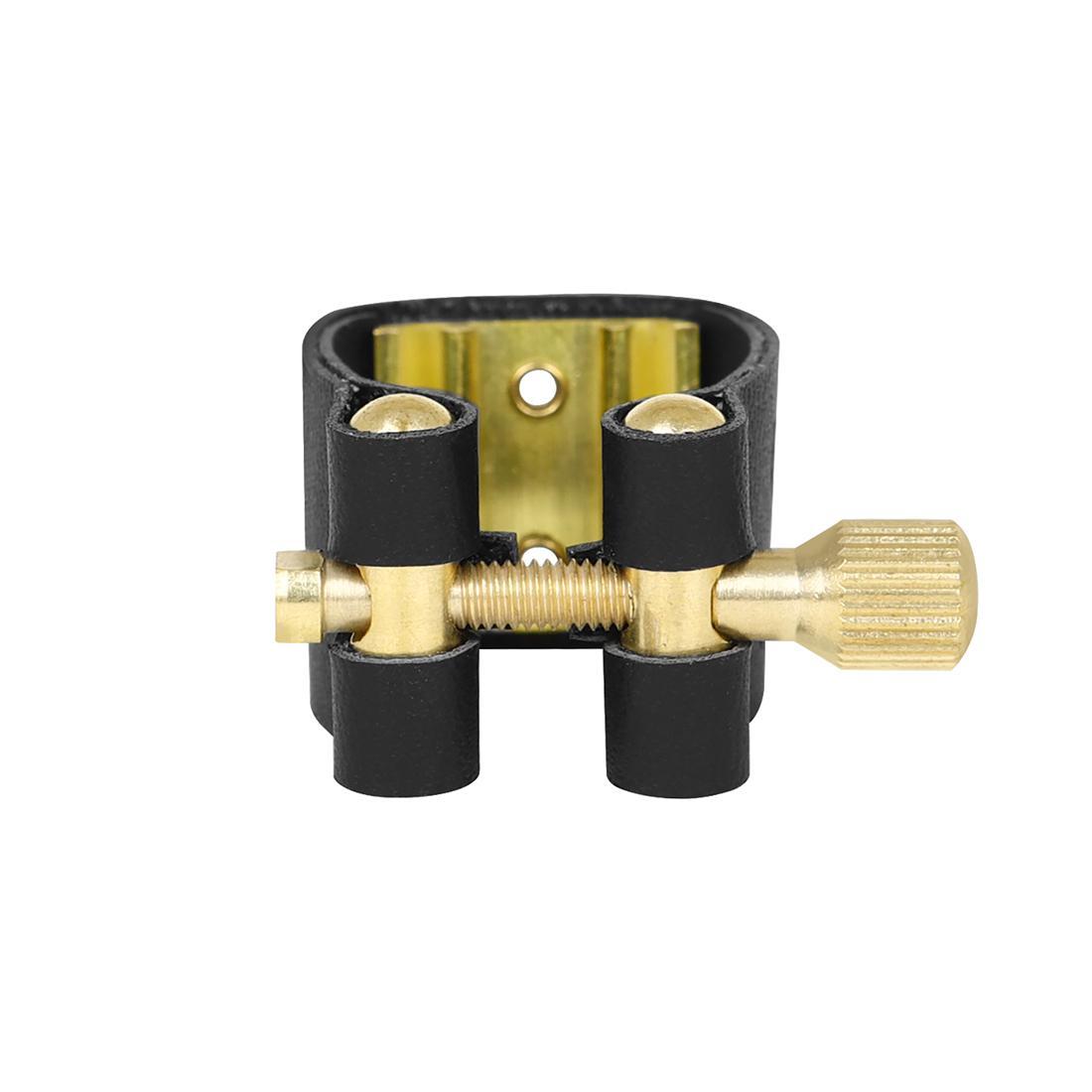 SLADE Saxophone Mouthpiece Ligature and Cap Woodwind Instrument Parts for Alto Soprano Tenor Sax Clarinet Leather Clip Fastener