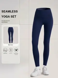 1237 — Women’s high-waisted non-see-through yoga leggings, highly elastic, soft, tummy control effect and butt lift; breathable, quick-drying long sports pants with a slim fit; solid color that’s easy to match; suitable for…
