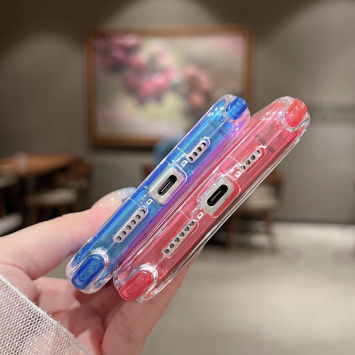Candy Color Smartphone Case for Multiple iPhone Models (17/16/15/14/13/12 Pro Max) - Durable 3-Layer Anti-Drop Shockproof Heavy Duty Bumper Handheld Casing, Crystal Mobile Phone Accessories