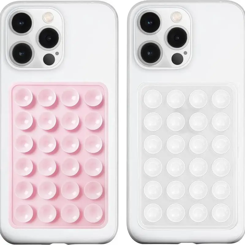 Silicone Suction Phone Case Mount 24 Strong Grip Holder Hands-Free Non-Slip Mount Double-Sided Adhesive Dash Holder for  and Android Works on Glass Metal Plastic for Videos Selfies Beach Set Accessories sticky Smartphone Cellphone