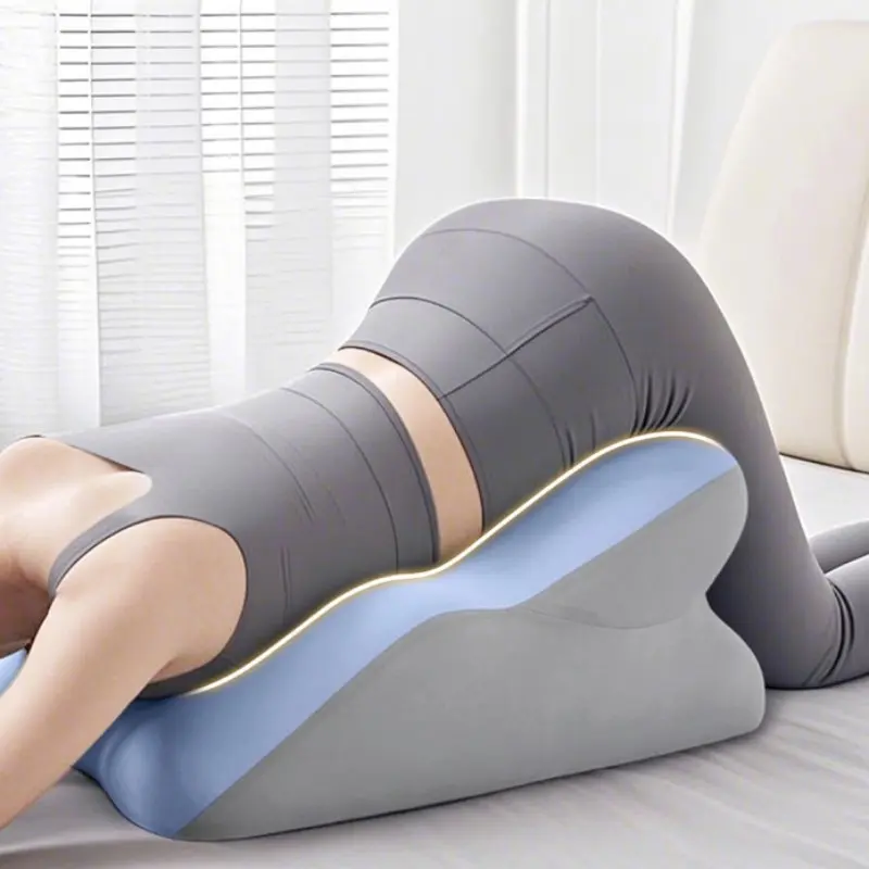 Women's Prone Sleep Pillow, Ergonomic Design, Back Massage Support, Smooth Fabric, Non-Slip Base, Ideal for Home and Hotel Use