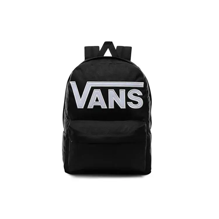 Vans Old Skool III Logo Polyester Backpack for Men and Women – Classic Unisex Style in Black