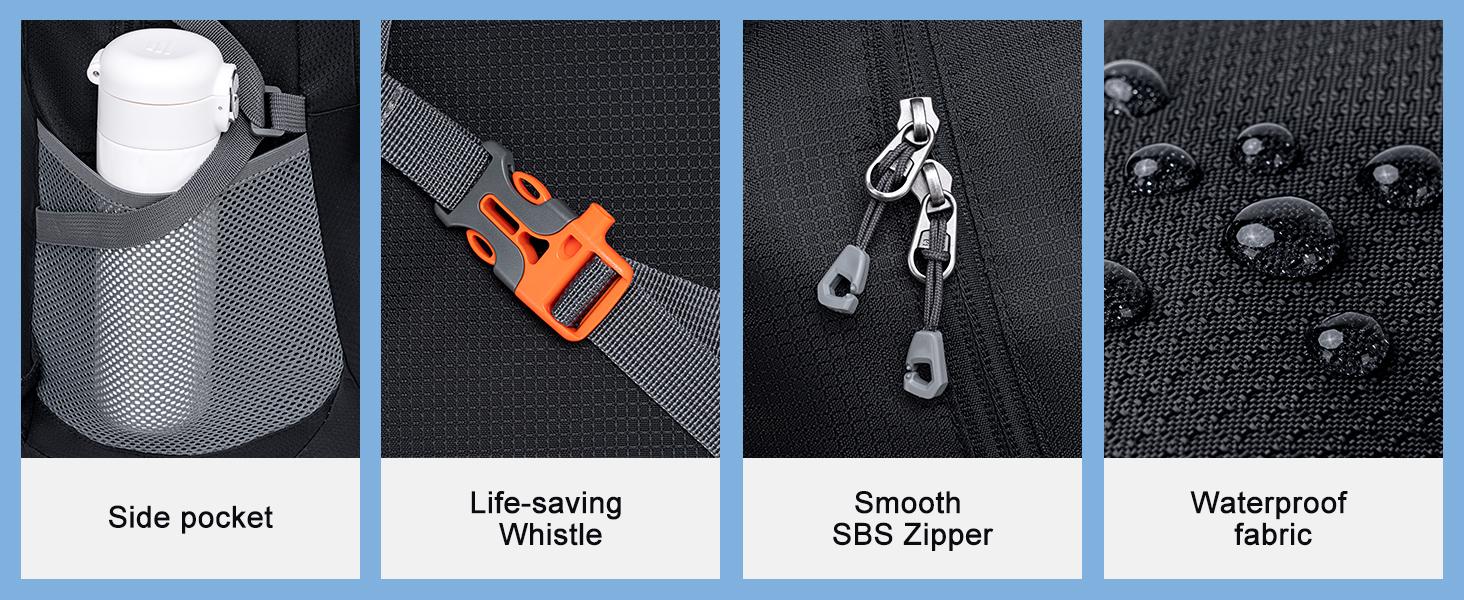 Backpack - Ultra Lightweight Packable Backpack for Travel Camping, Hiking Back Pack Waterproof Foldable Daypack for Men Women Black