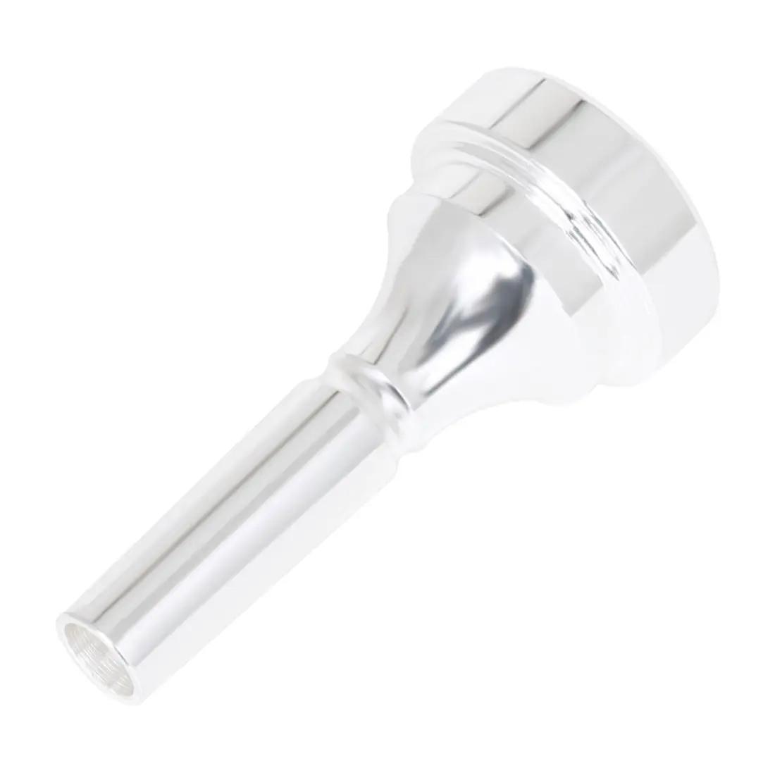TR-17 Professional Silver Plated Cornet Mouthpiece Durable Replacement Mouthpiece for Cornet Wind Instrument