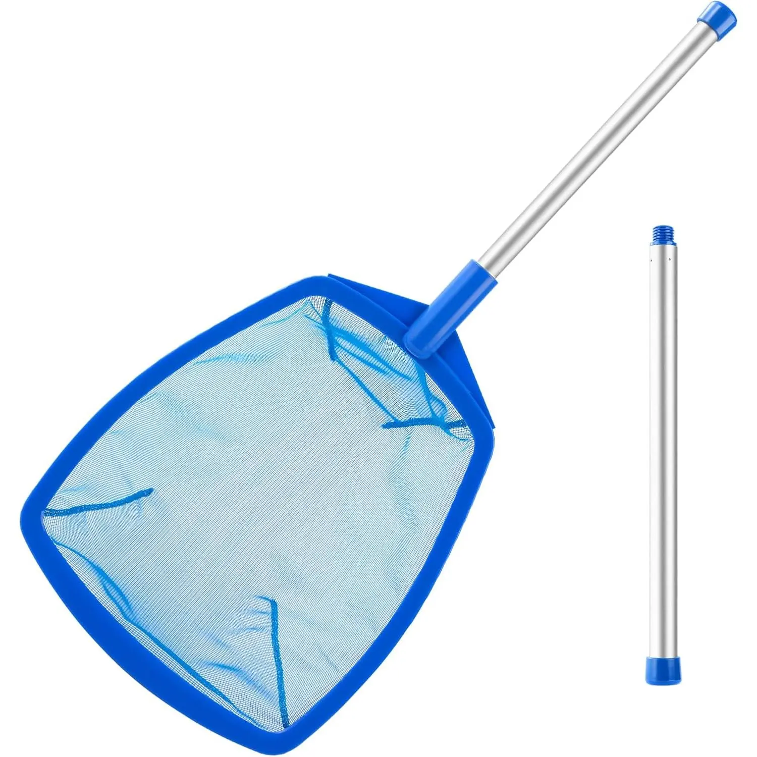 Pool Skimmer Net, Hot Tub Skimmer Spa Net with Pole, 26.3'', Ultra Fine Mesh Skimmer Rake, Swimming Pool Leaf Skimmer Net with Aluminum Pole, Spa Hot Tub Skimmer  Fast Cleaning, Leaves, Debris