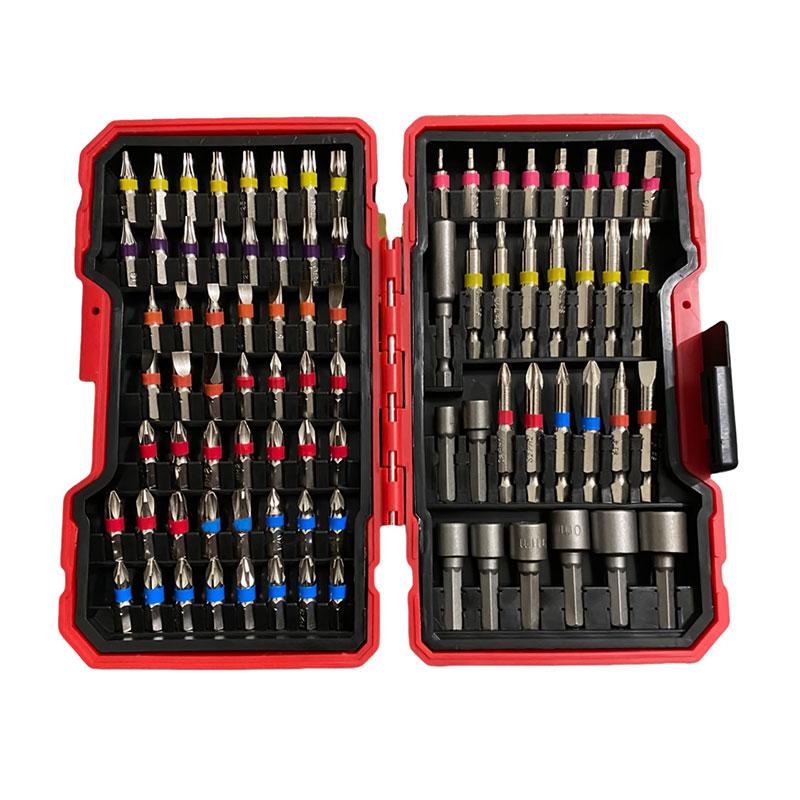 Impact Driver Drill Bit Set, Magnetic Nut Driver Set, S2 Steel Cross Slot, Slotted, Square, Star, Hex, Torx Bits, Screwdriver Bit Set, Power Tool Accessories