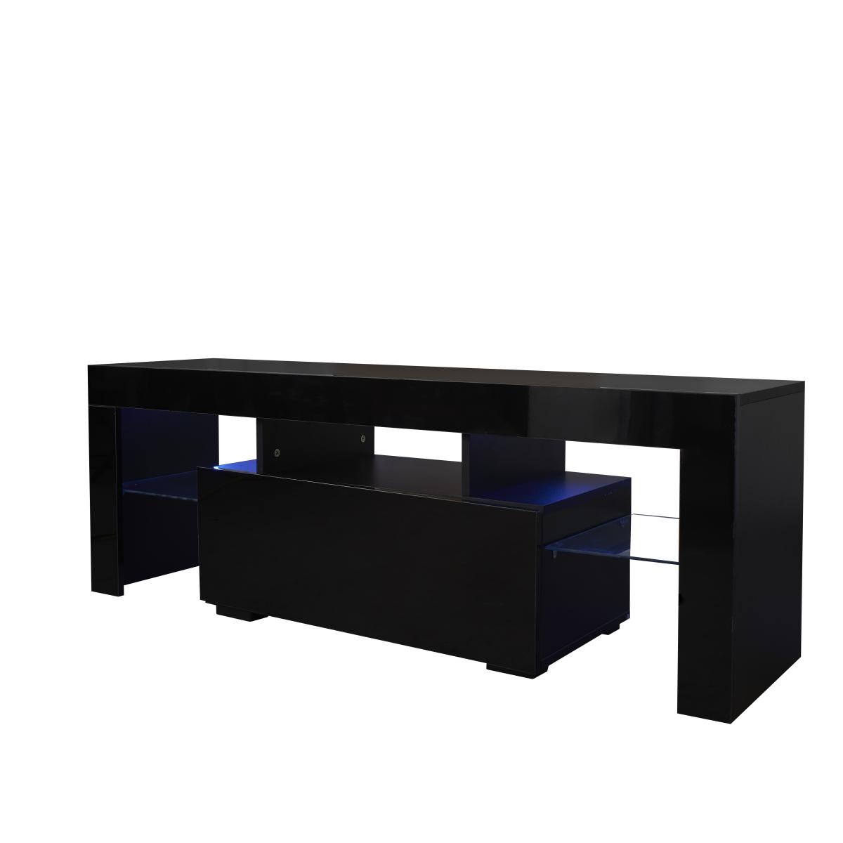 Entertainment TV Stand, Large TV Stand TV Base Stand with LED Light TV Cabinet.