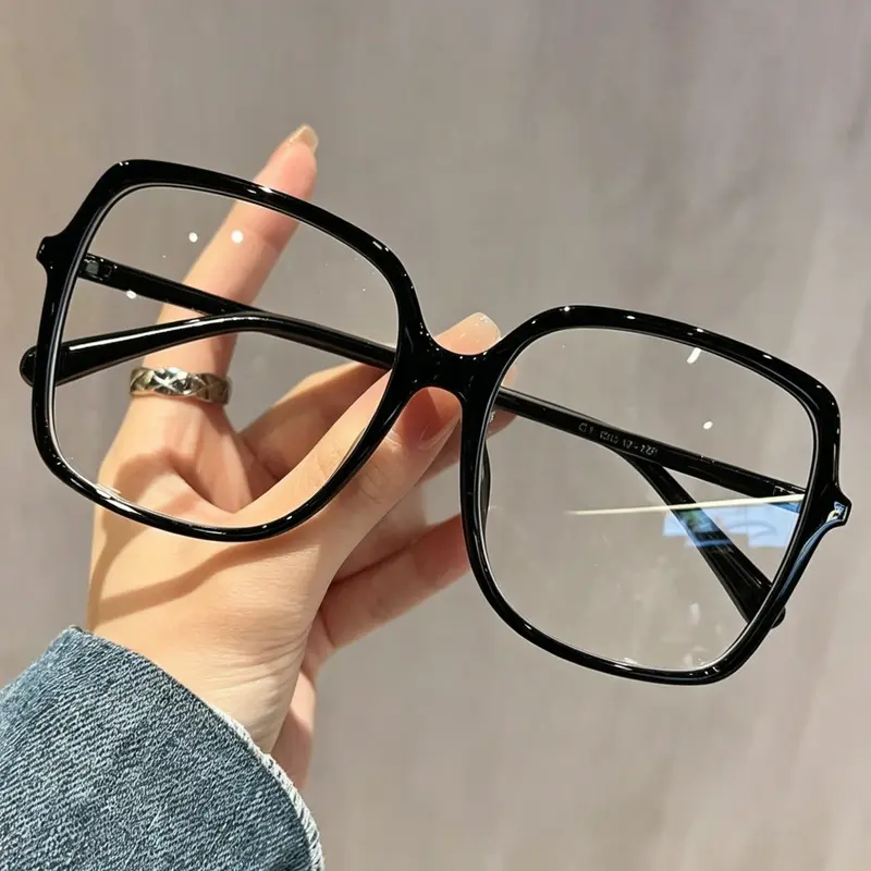 Classic Unisex Square Frames Glasses, Decorative Fashion Eyewear for Daily and Outdoor Use, Ideal Gift Option