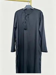 Luxurious Oman Long Robe for Men, Embroidered Design with Front Tassels, Traditional Formal Wear, Ideal for Special Occasions