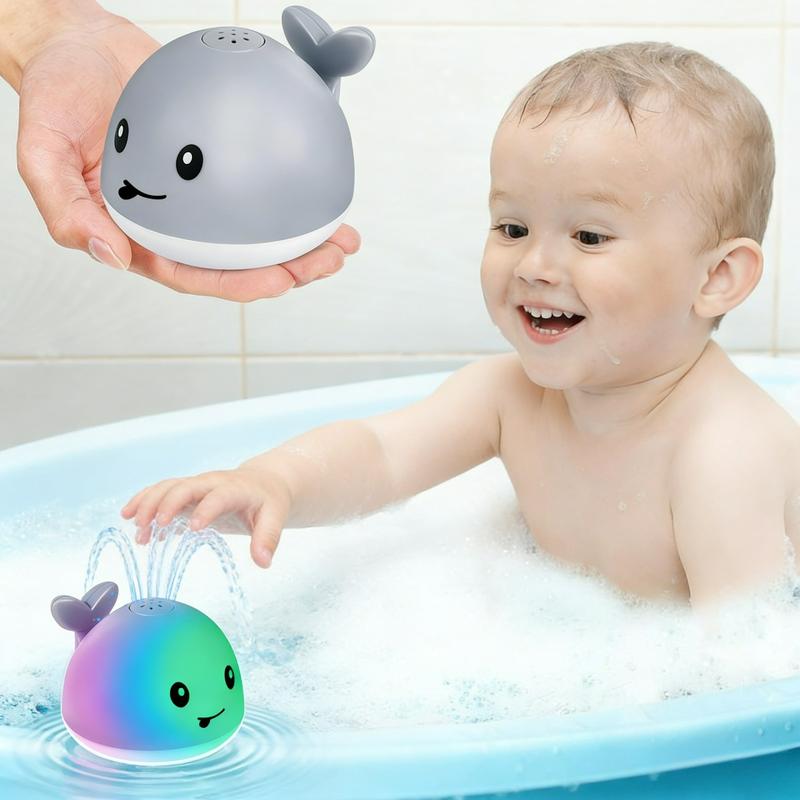 Light-Up Whale Bath Toy Sprinkler | Bathtub Fountain Pool Toy for Toddlers 1-3 Years Old