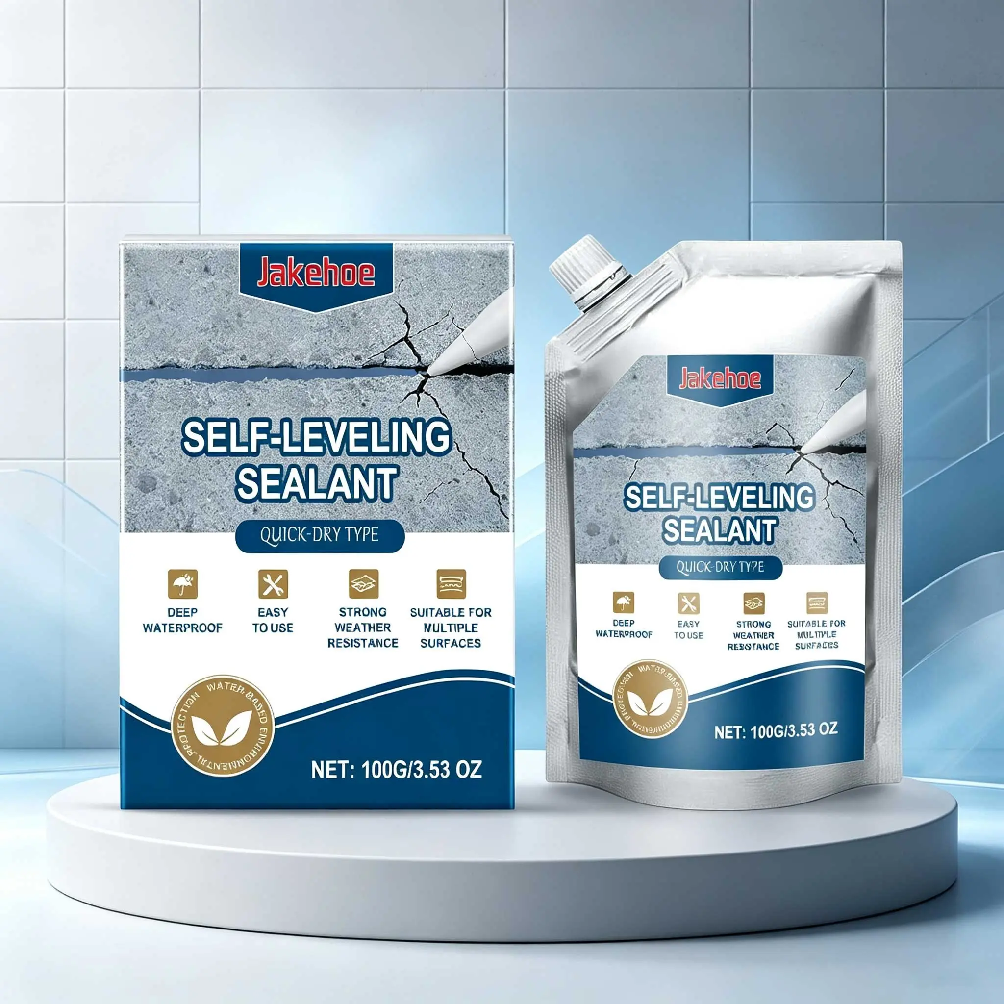 Jakehoe Strong Waterproof Grout Sealant, Leak Proofing Grout, Durable Adhesive, Water Resistant, Weatherproof, Multi-Functional