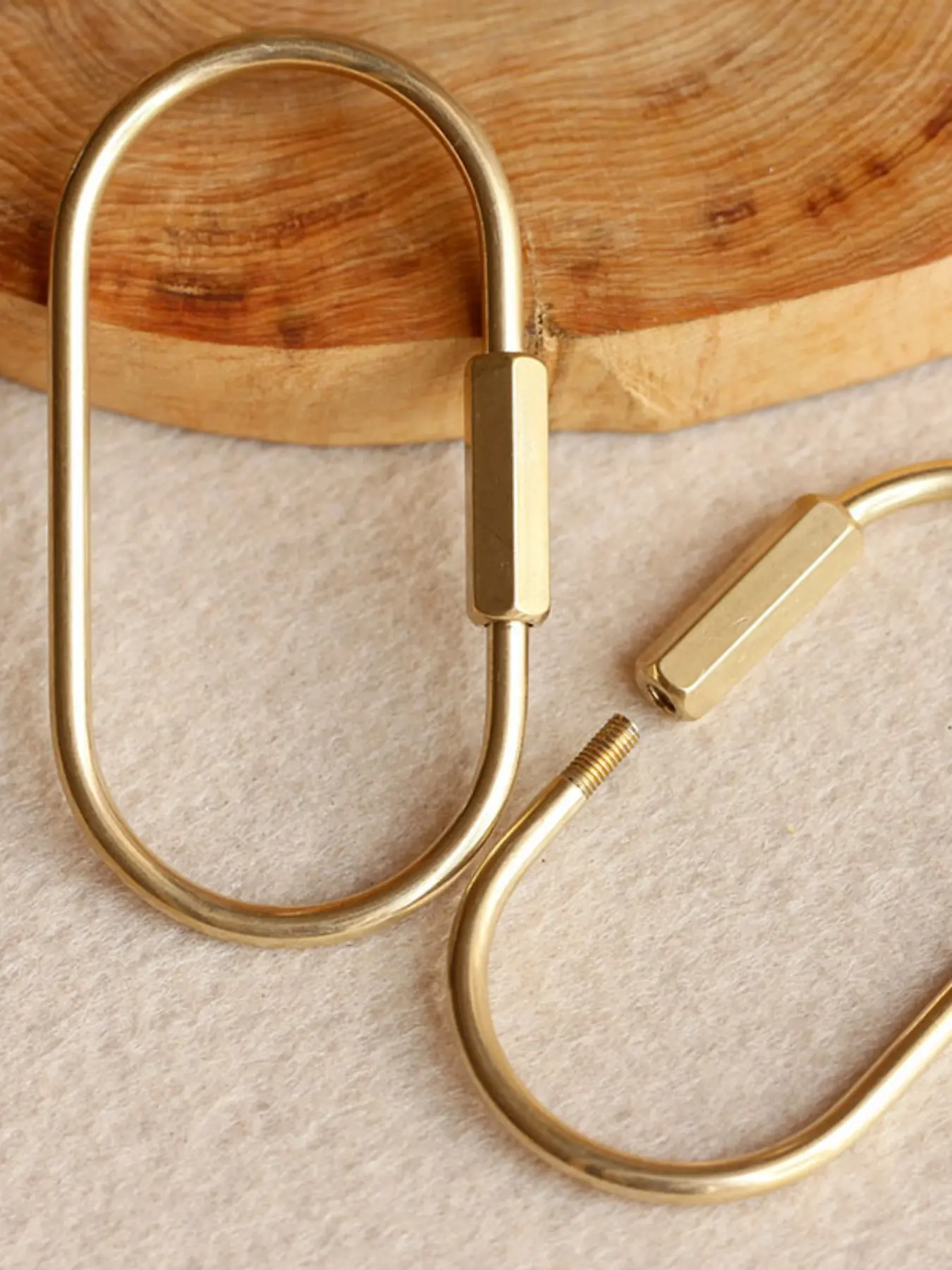 3pcs/6pcs Long Oval Copper Alloy Keychain, Japanese Style Luxury Vintage Look, Durable Thicker Wire, Ideal for Keys and Bags, Perfect Birthday Gift