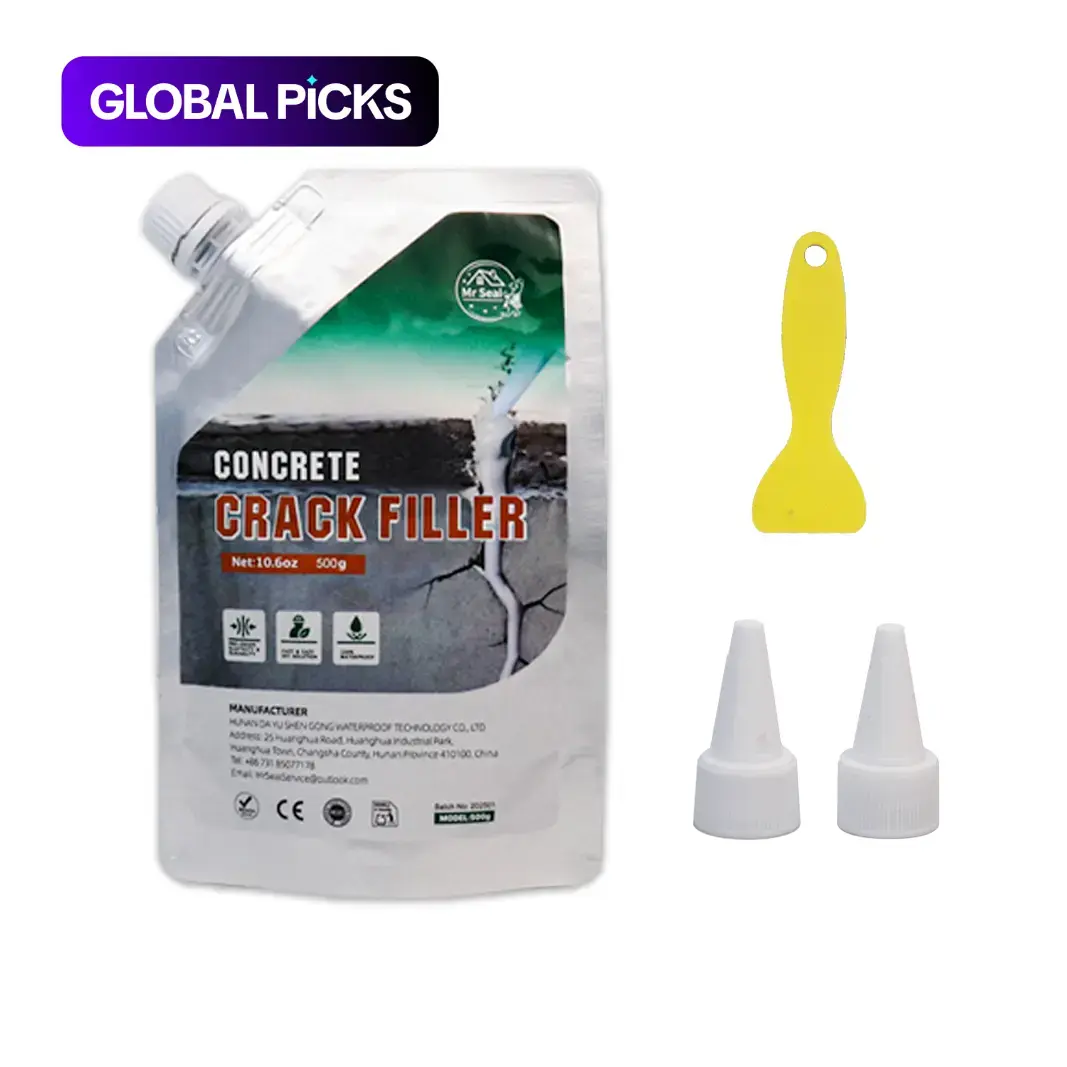 Concrete Crack Filler 500g/2kg, High-Strength Waterproof Concrete Repair Sealant for Wall and Floor Cracks, Durable Finish, Concrete Sealer Outdoor Waterproof