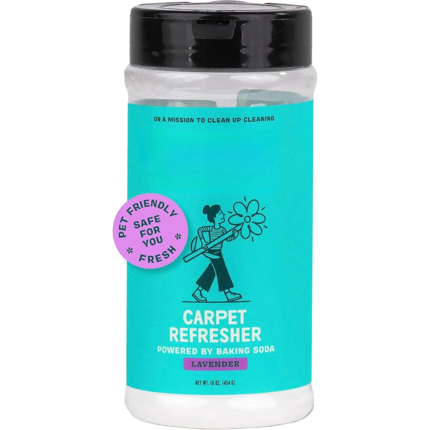Carpet Refresher & Deodorizer Powder, Multi-Purpose Carpet, Rug, and Upholstery Odor Eliminator for Homes with Cats and Dogs, Lavender Scent, 16 Oz (Pack of 1)