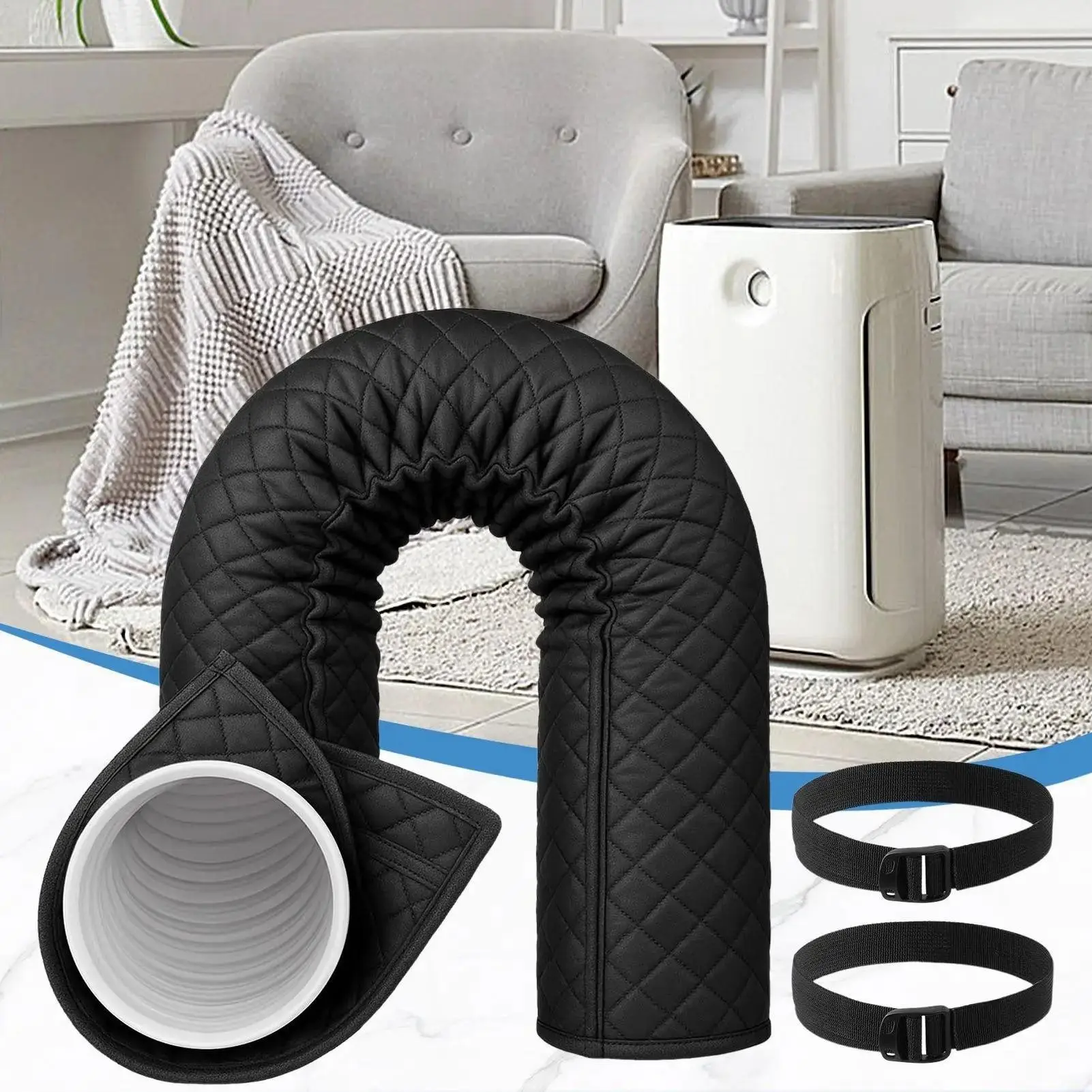 Portable Air Conditioning Pipe Protector, Insulation Sleeve for 5-6 Inch Exhaust Pipes, Adjustable Design for Easy Installation and Removal